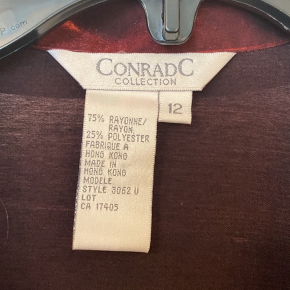 Burgundy wrap blouse size 12 - Picture 2 of 3